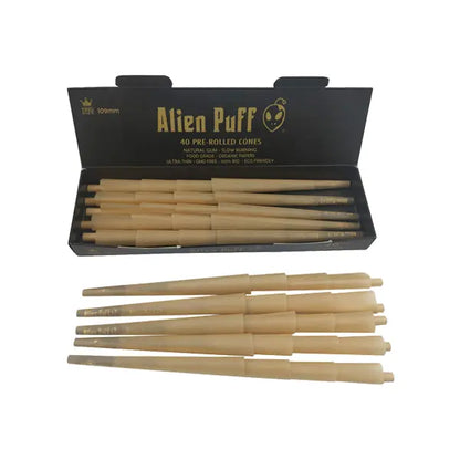 40 Alien Puff Black Gold King Size Pre Rolled 109mm Cones ( HP37 ) -  17.46