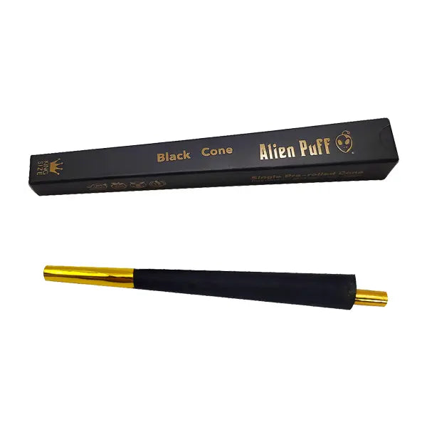 24 Alien Puff Black & Gold King Size Pre-Rolled Black Cones ( HP193AP ) -  27.64