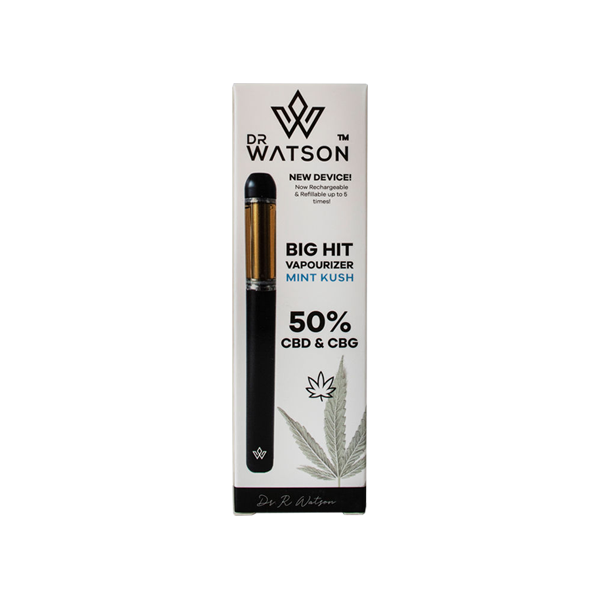 Dr Watson Big Hit 500mg Full Spectrum CBD & CBG Vapourizer Pen -   25.00
