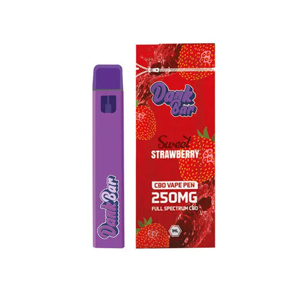 Dank Bar 250mg Full Spectrum CBD Vape Disposable by Purple Dank - 12 flavours - Only CBD 9.00