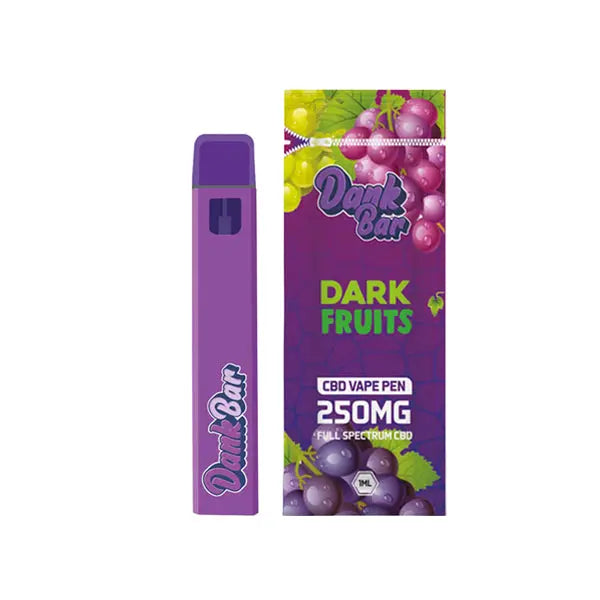 Dank Bar 250mg Full Spectrum CBD Vape Disposable by Purple Dank - 12 flavours -  9.00