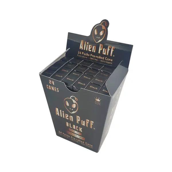 24 Alien Puff Black & Gold King Size Pre-Rolled Black Cones ( HP193AP ) - Default-Title 27.64