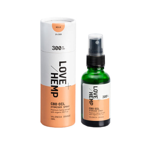 Love Hemp 300mg Valencia Orange 1% CBD Oil Spray - 30ml  Default-Title 12.50