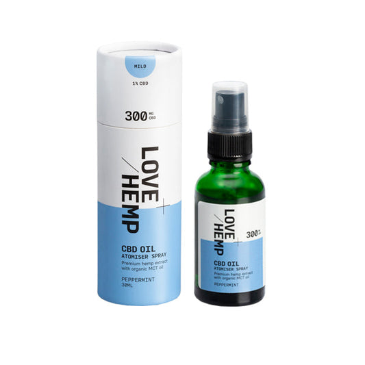 Love Hemp 300mg Peppermint 1% CBD Oil Spray - 30ml  Default-Title 12.50