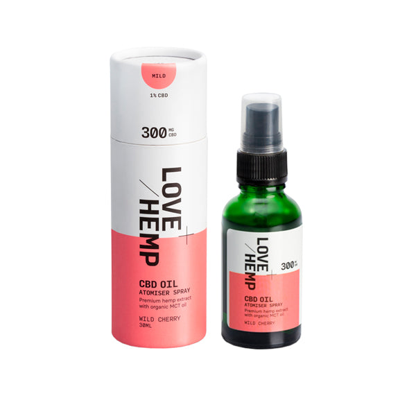 Love Hemp 300mg Wild Cherry 1% CBD Oil Spray - 30ml  Default-Title 12.50