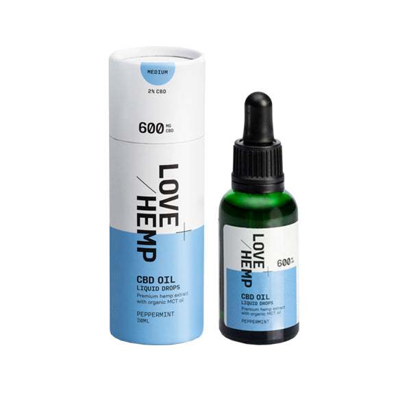 Love Hemp 600mg Peppermint 2% CBD Oil Drops - 30ml  Default-Title 25.00