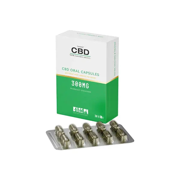 CBD by British Cannabis 300mg CBD 100% Cannabis Oral Capsules - 30 Caps  Default-Title 19.98