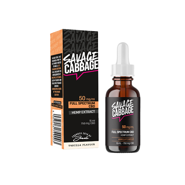Savage Cabbage 750mg CBD Oil Vanilla 15ml -  Default-Title 26.30