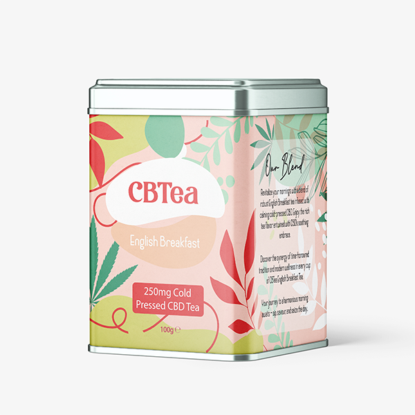 CBTea 250mg Cold Pressed Full Spectrum CBD English Breakfast Tea - 100g  Default-Title 29.00