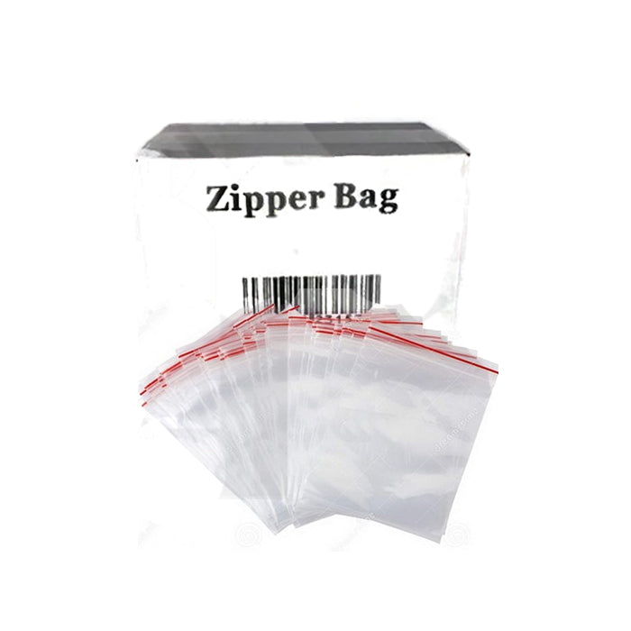 5 x Zipper Branded 50mm x 70mm Clear Bags  Default-Title 27.90